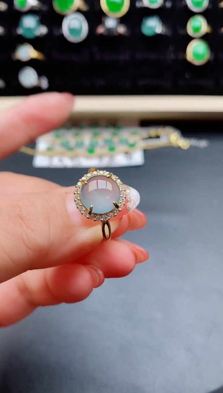 【闪购商品】翡翠戒指银S925镶嵌5080550