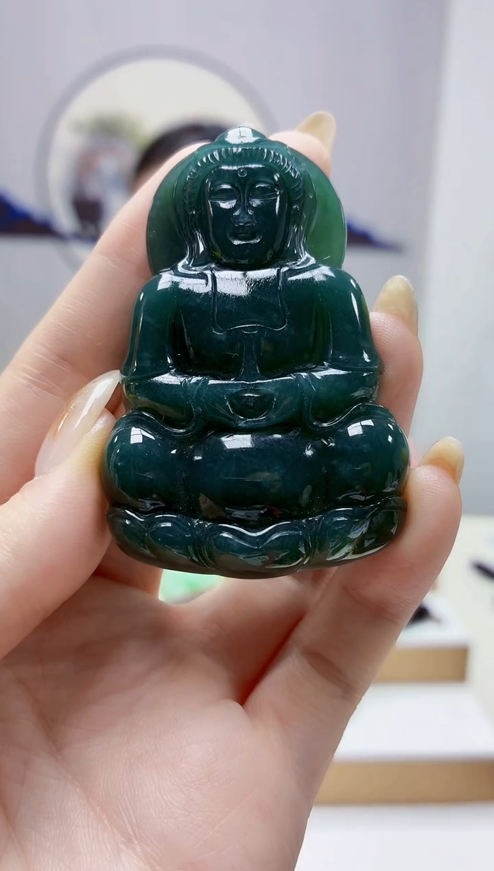 未镶嵌定制翡翠4852jw-毛货挂件33