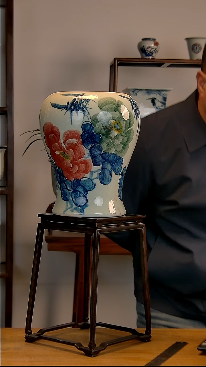 动*力景德镇陶瓷手工花盆