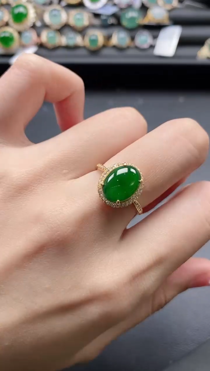 【闪购商品】翡翠戒指银S925镶嵌11111