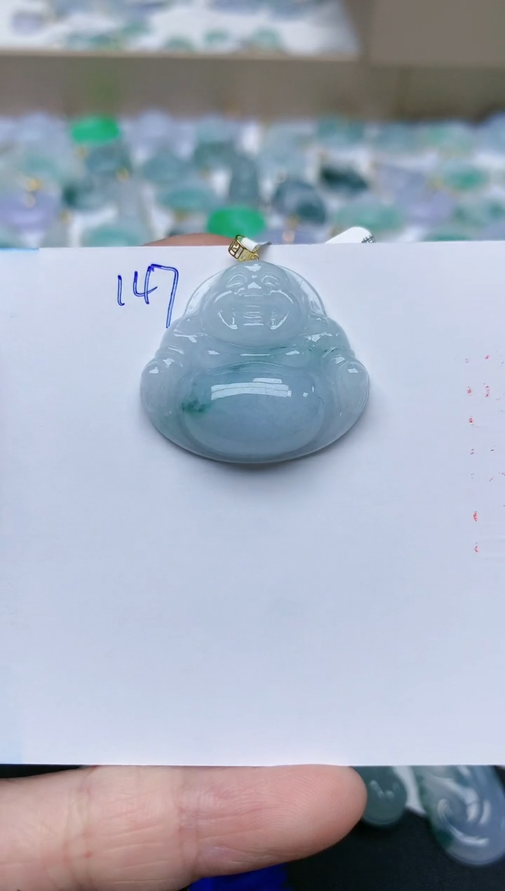 【闪购商品】翡翠颈饰18K金镶嵌天然翡翠A货    