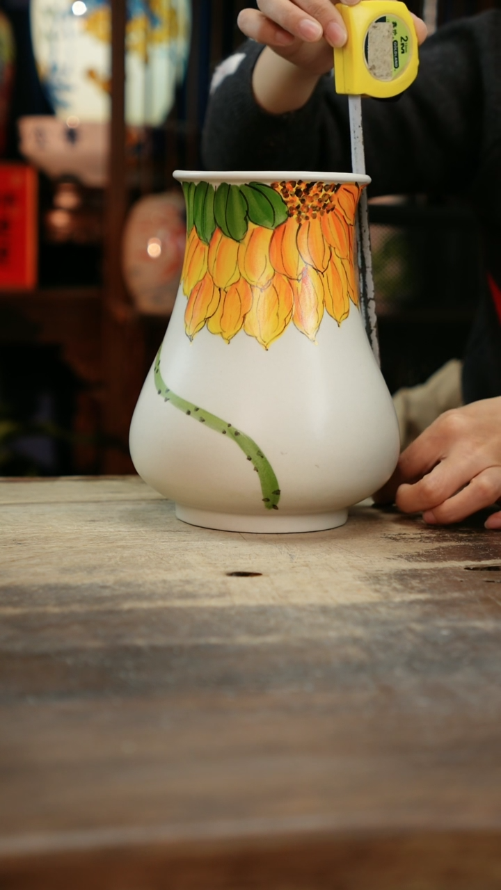 【闪购商品】瓷片景德镇纯手工釉下彩精品花瓶