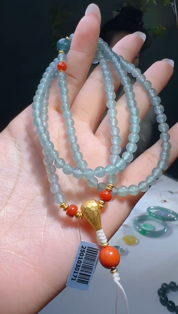 【闪购商品】翡翠颈饰银S925镶嵌天然A货翡翠