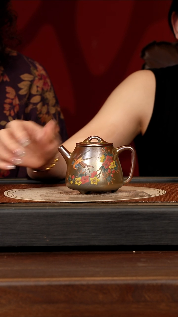 茶壶紫砂宜兴紫砂YJY 琉璃金砂 子冶石瓢 