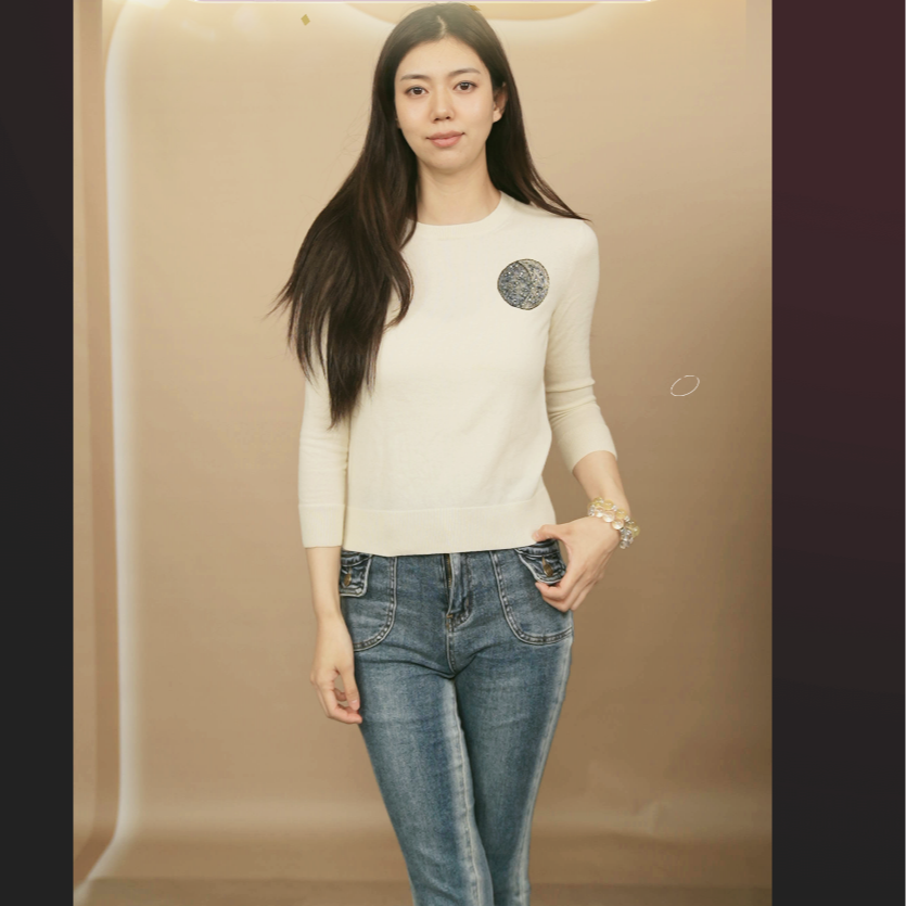 95新 DIOR/迪奥 星空刺绣针织衫 34 码/250909WYY9R15