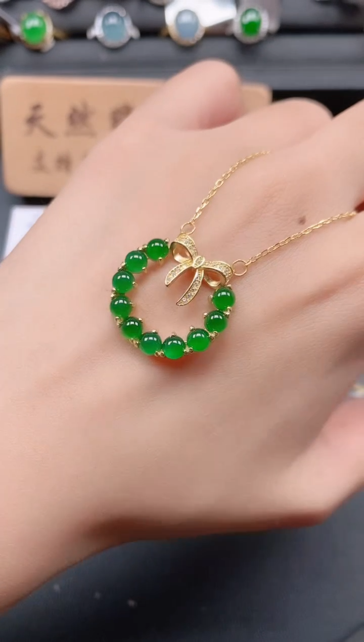 银S925镶嵌戒指翡翠11