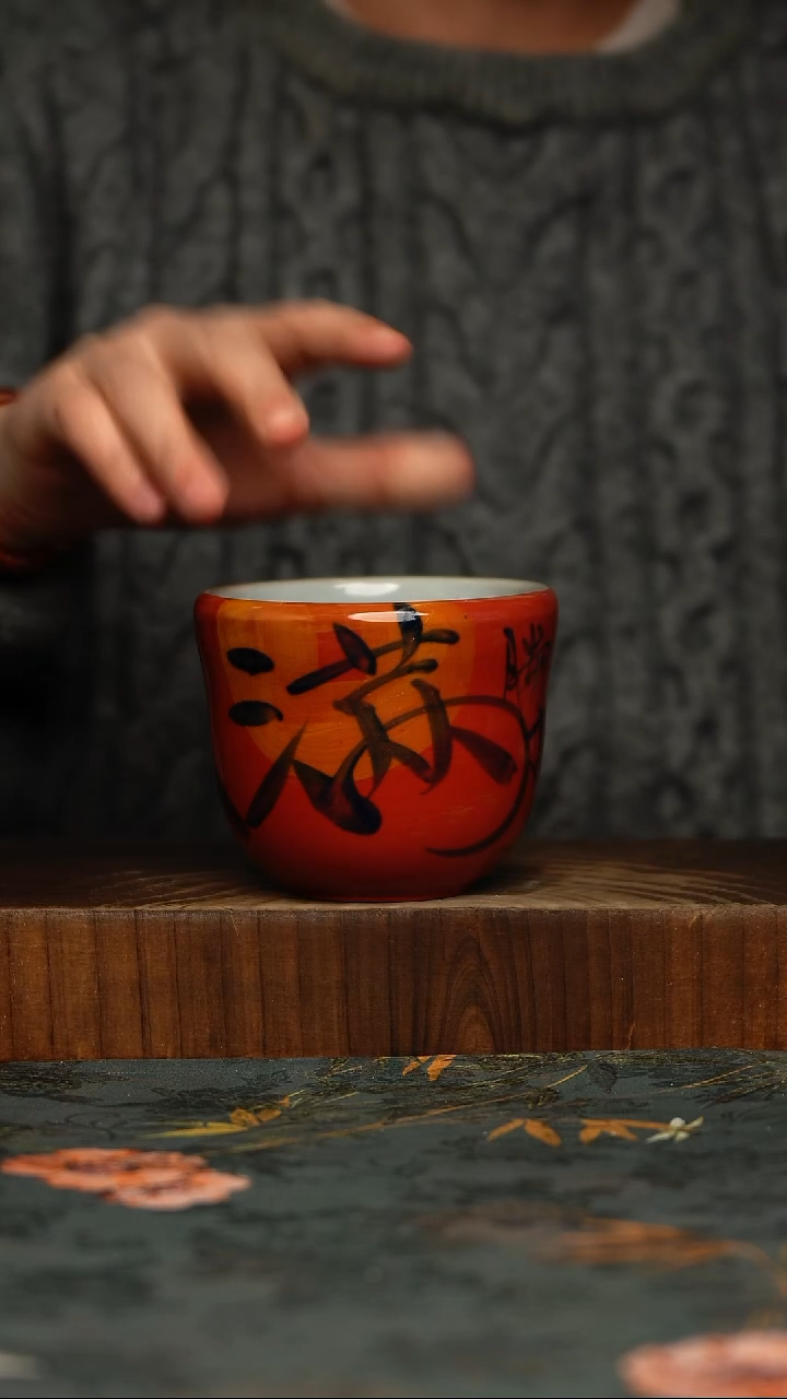 瓷片釉下彩手工手绘同款