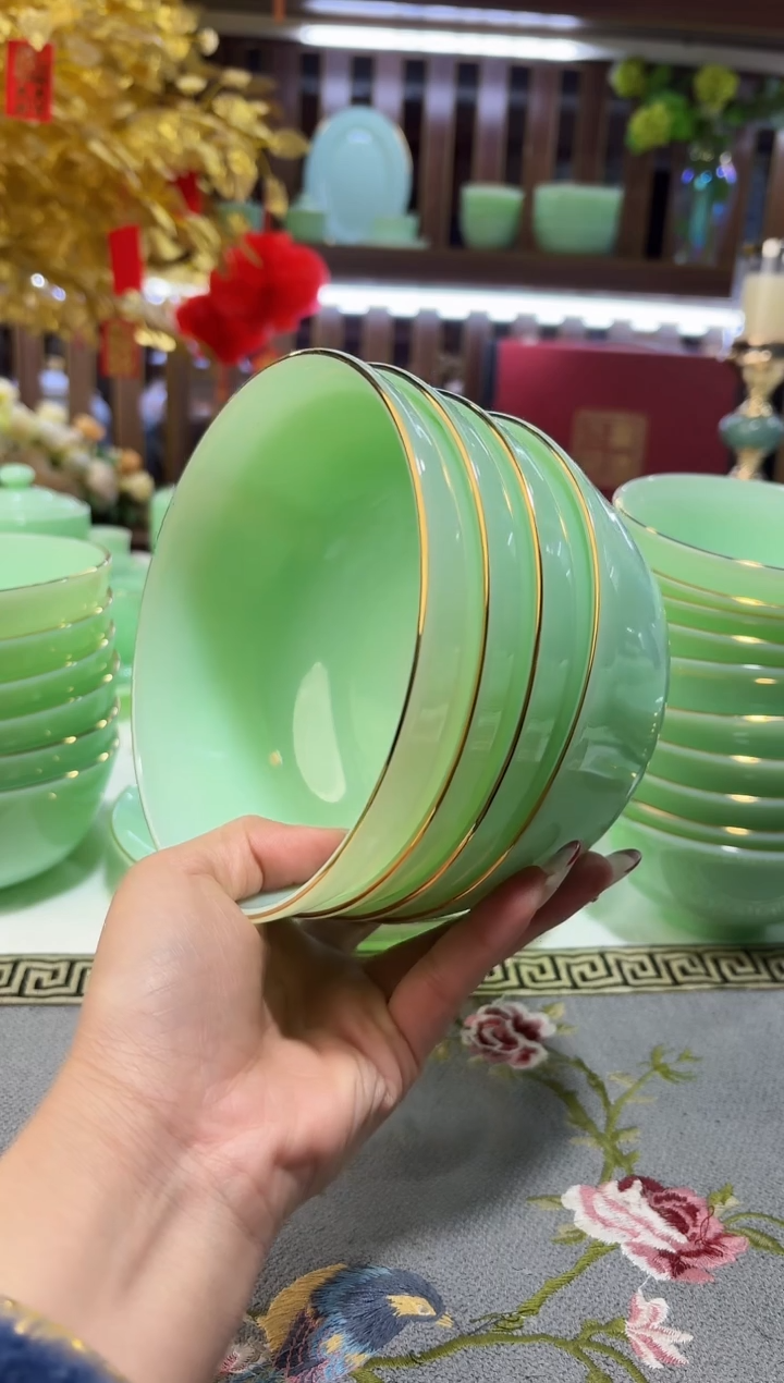 玉瓷5.5英寸饭碗4个