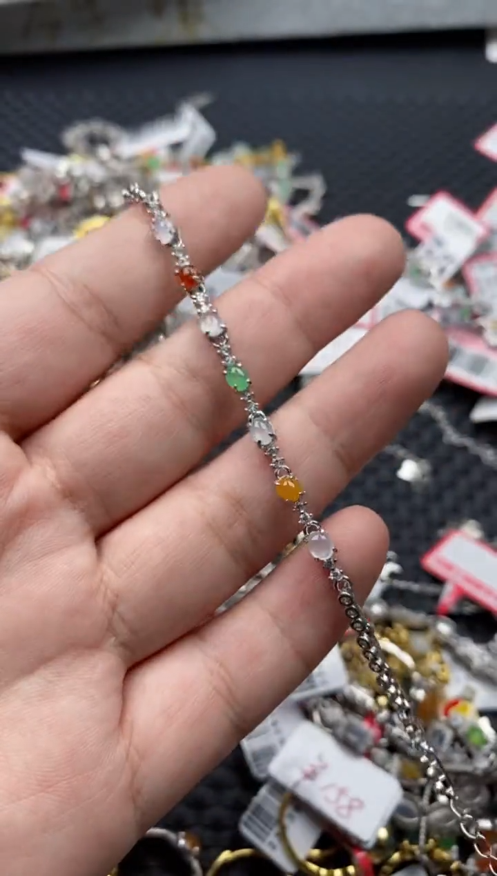 【闪购商品】翡翠戒指银S925镶嵌66666---1