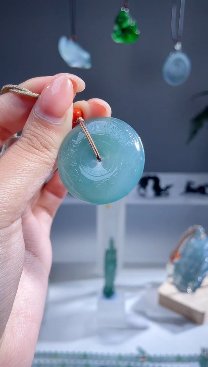 【闪购商品】翡翠颈饰未镶嵌天然A货翡翠平安扣