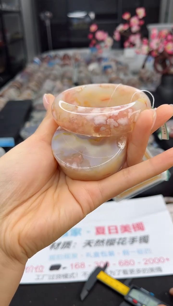 石英质玉手镯未镶嵌58圈口（赠送镯心）6569771