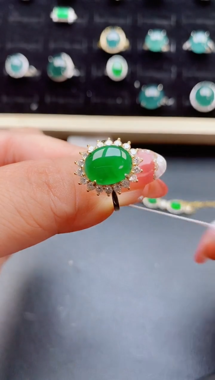 【闪购商品】翡翠戒指银S925镶嵌1212