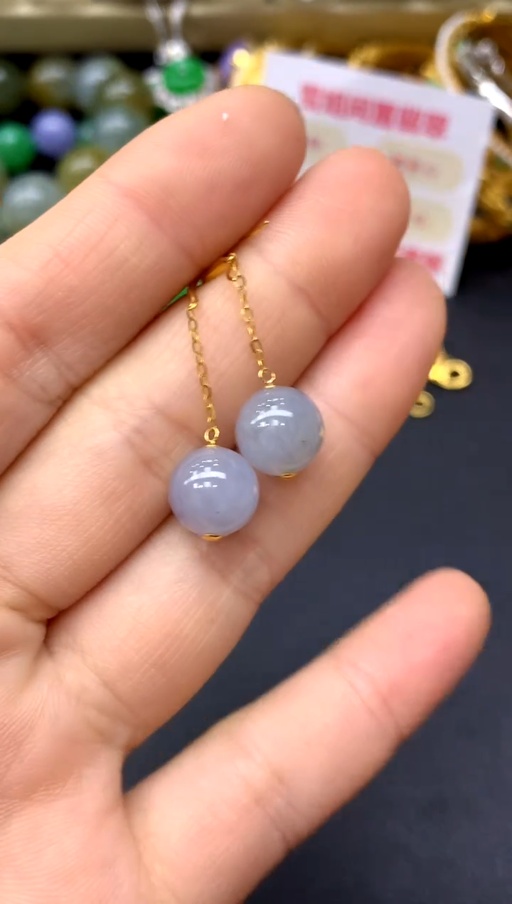 18K金镶嵌翡翠耳饰243-中国好珍宝