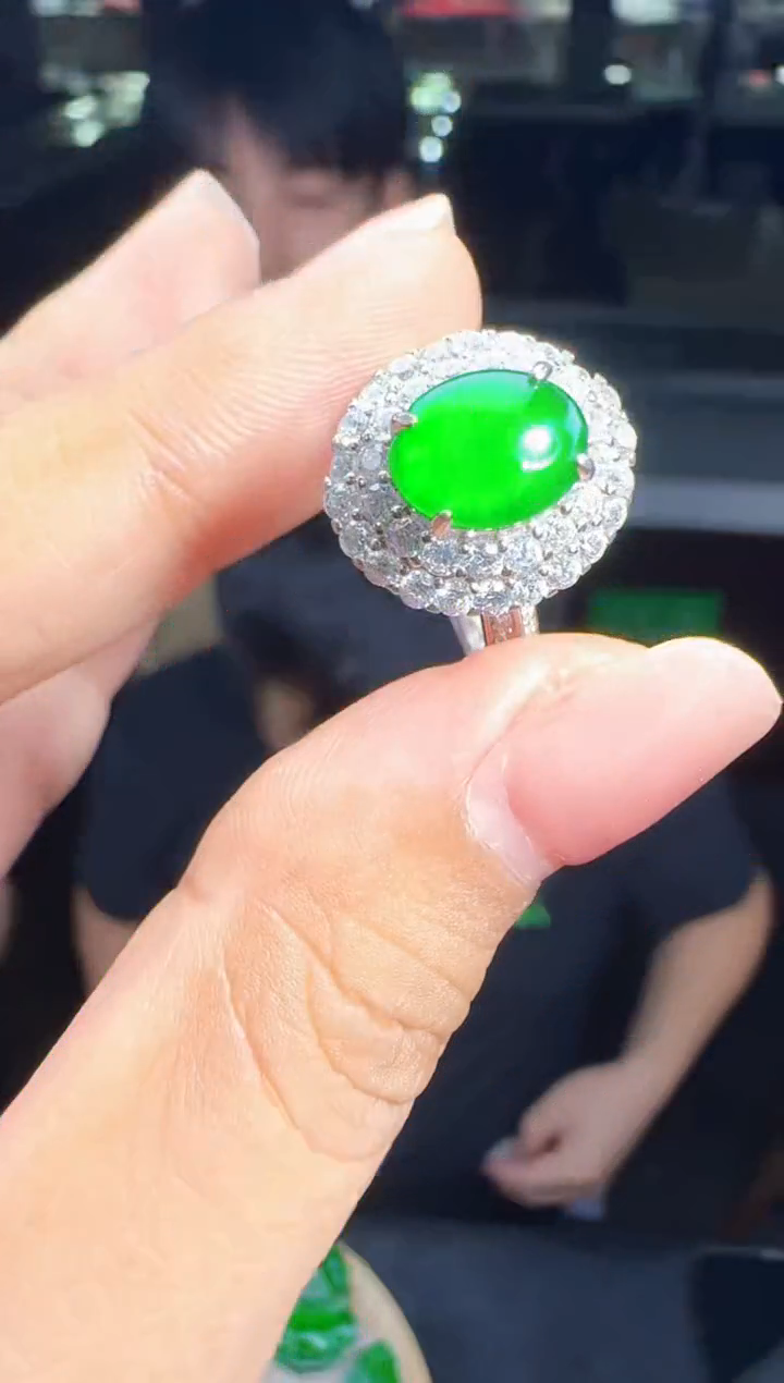 未镶嵌定制翡翠翡翠戒指4