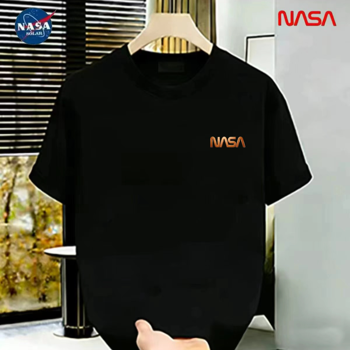 【万针刺绣】NASA联名夏季刺绣短袖T恤微宽松时尚男女同款百搭51
