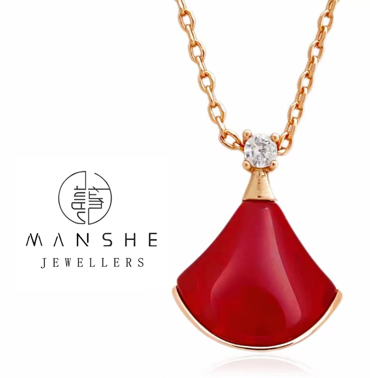 非金属珐琅项链 【MANSHE蔓奢】裙子项链饰品锁骨链时尚百搭少女