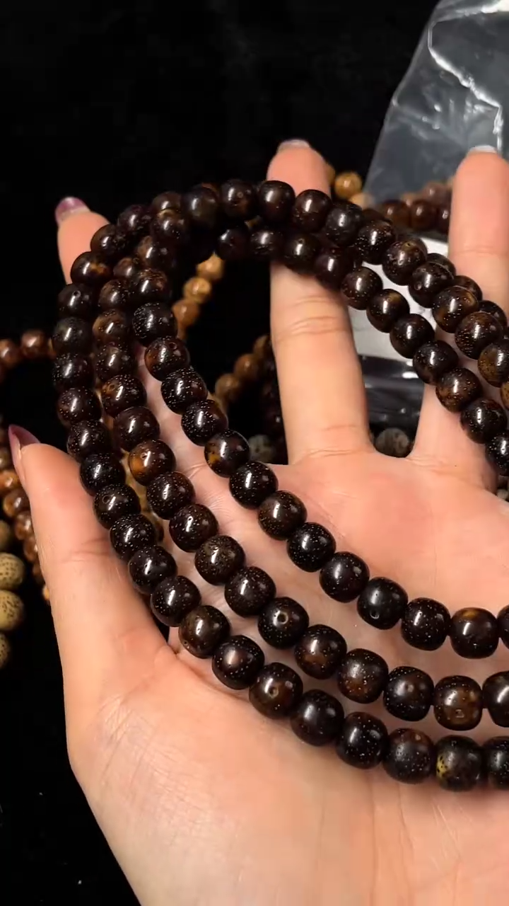 【闪购商品】星月菩提吊坠精工级深珀桶珠9*8长串