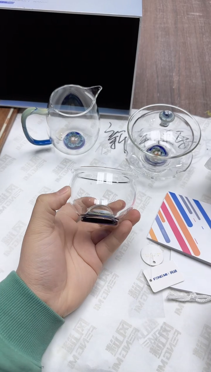 【闪购商品】其他风谜花语盖碗+花语观语+花语君杯+钛茶夹