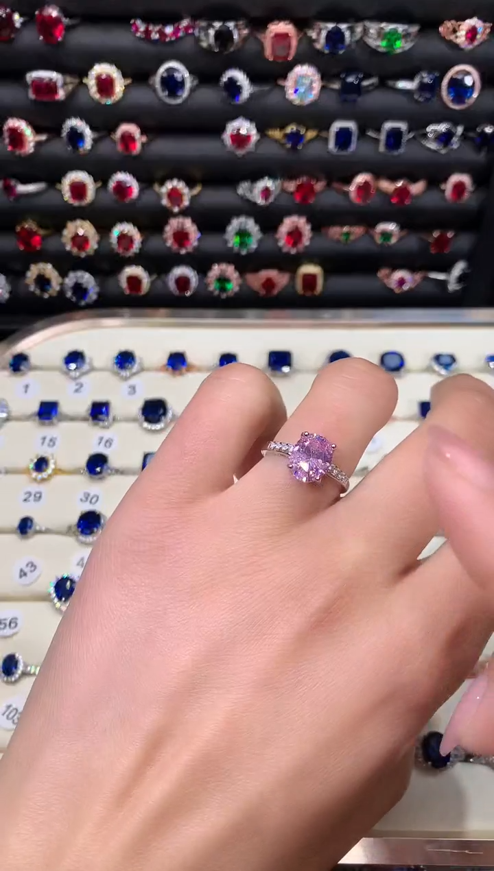 【闪购商品】蓝宝石戒指银S925镶嵌1