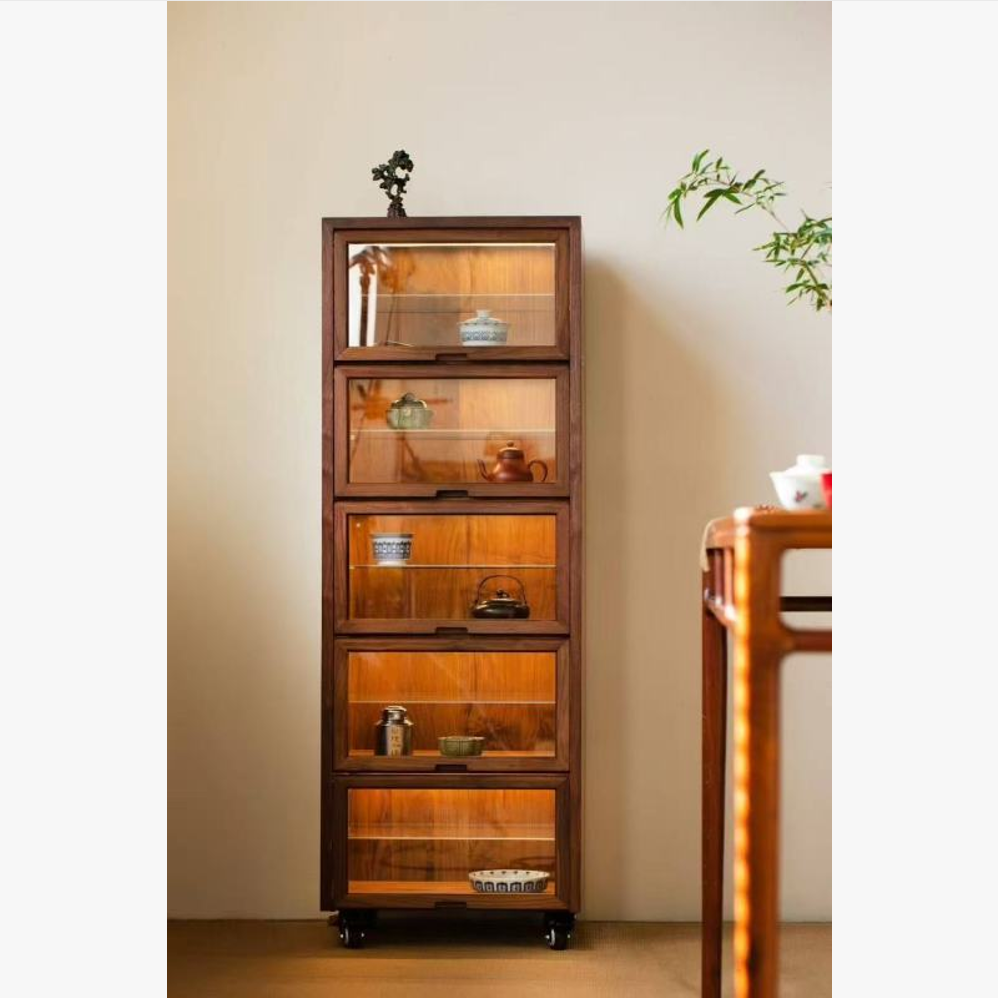 【叁山】一生山木作1米2五层YSS-198灯翻盖柜450*350*1200带轮1270