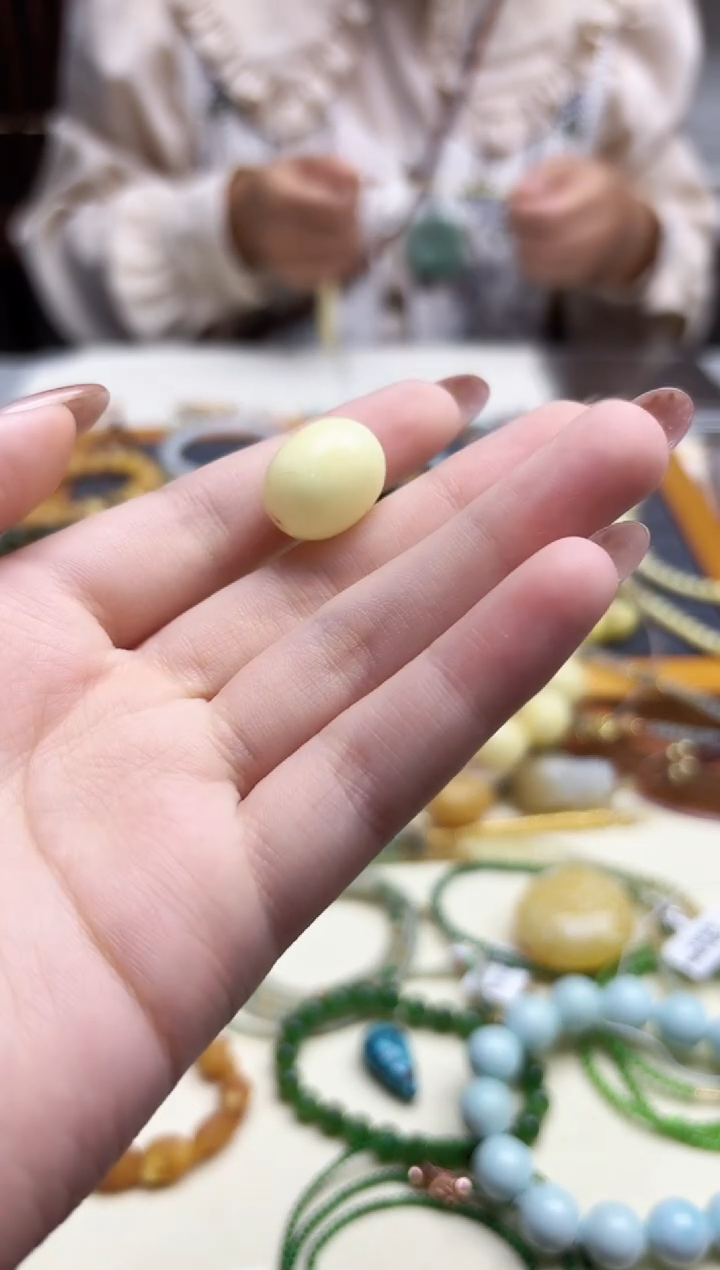 裸石蜜蜡未镶嵌蜜蜡枣珠配饰17*14mmSAF