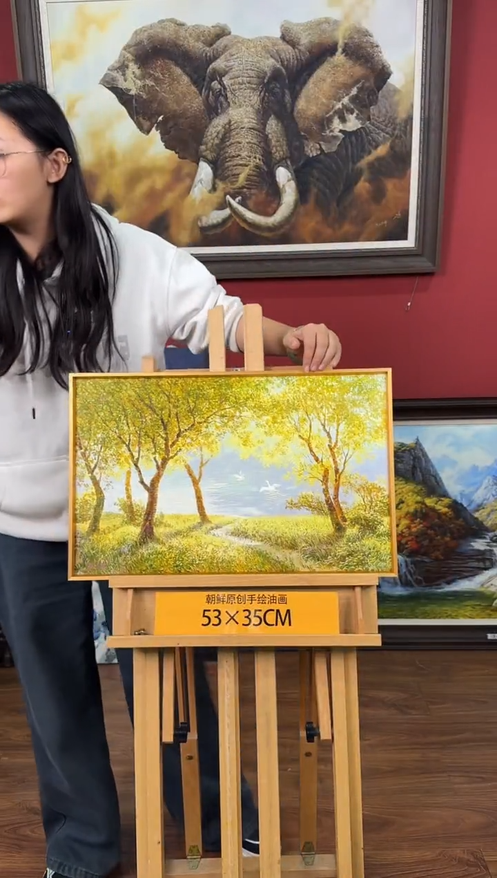 油画【100号】约53*35cm丨朝鲜原创纯手绘孤品油画丨顺丰包邮 