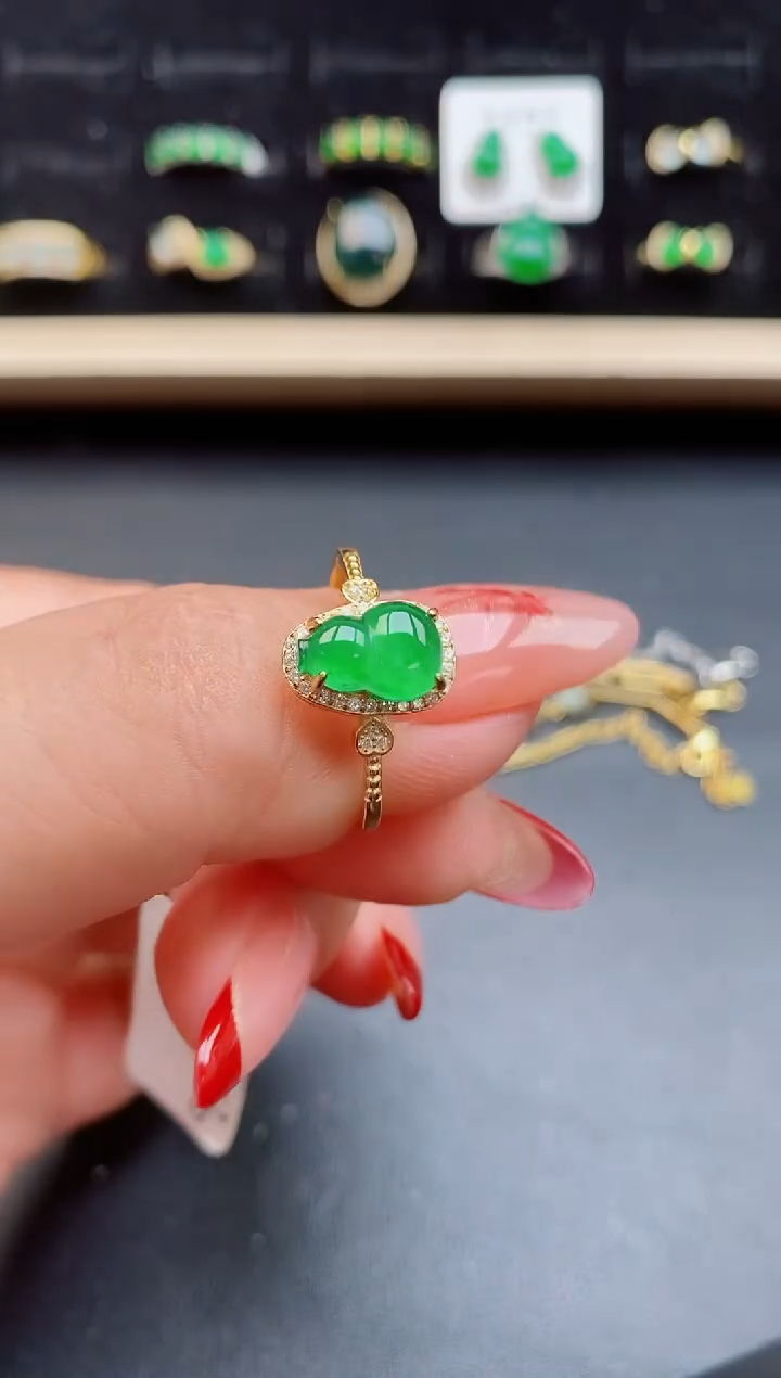 【闪购商品】翡翠戒指银S925镶嵌12121