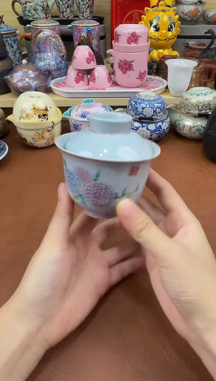 陶瓷茶具摆件旅行套组