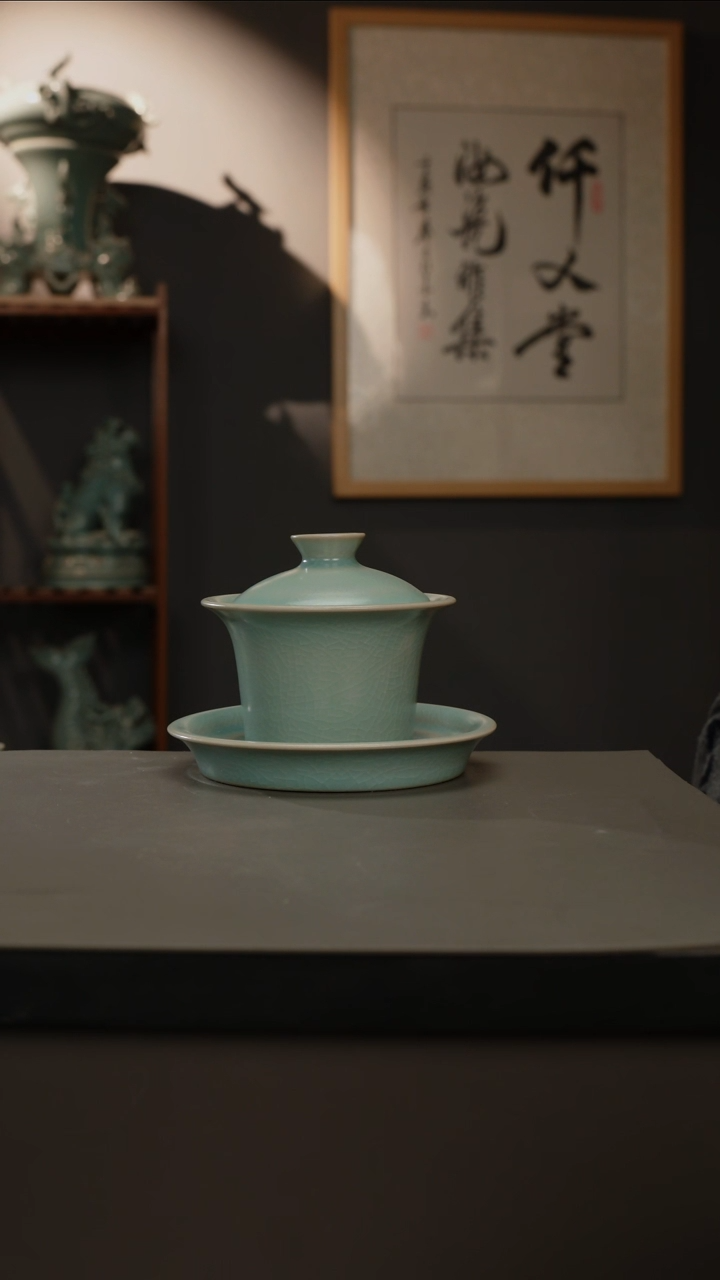 【闪购商品】杯仿古釉原矿 天坛三才