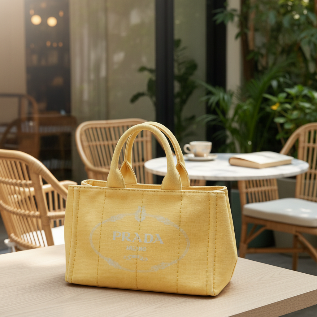 95新 Prada/普拉达  黄色托特包  1831 0878