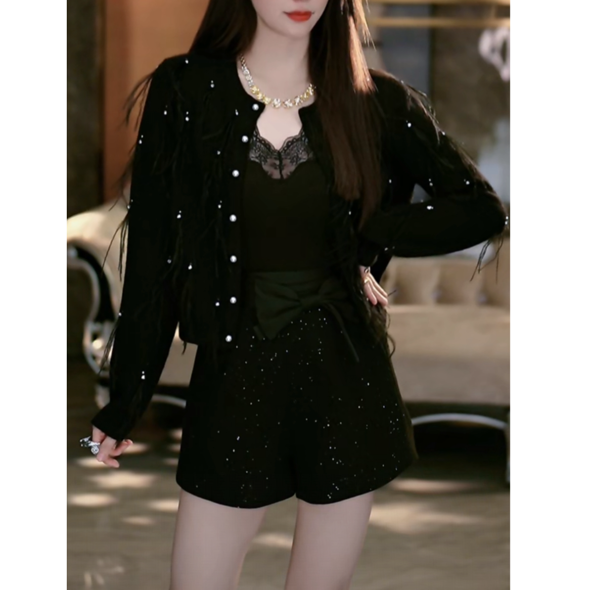 12-24【晚宴聚焦】重工时尚气质百搭设计师款套装