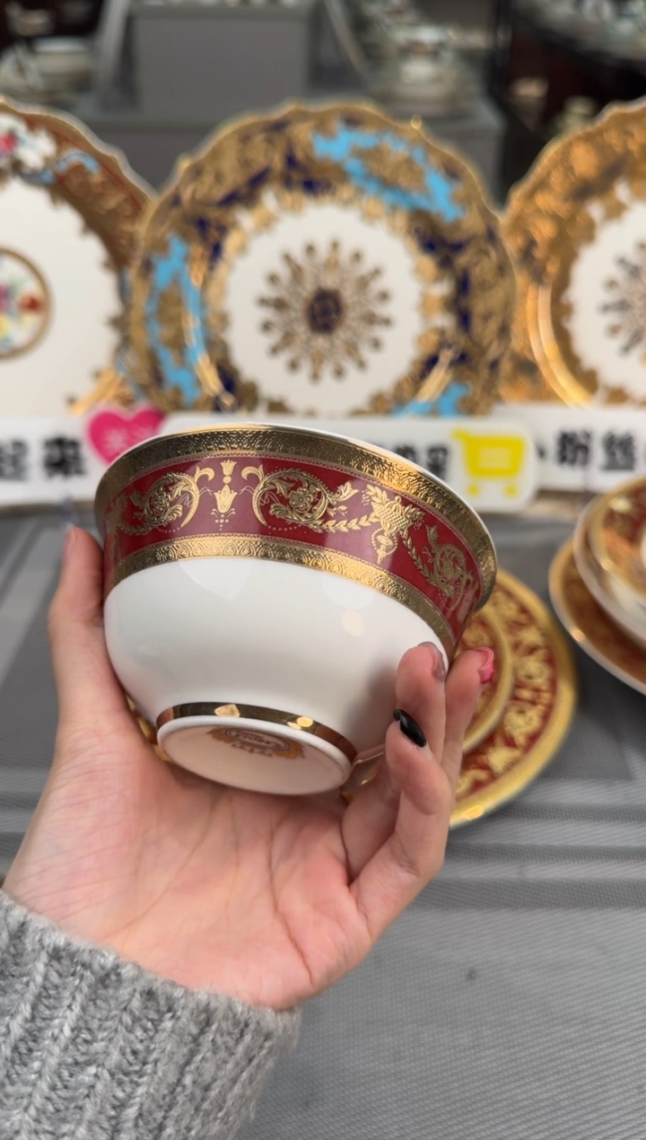 【闪购商品】瓷片4英寸奶茶碗福利款 微瑕6个