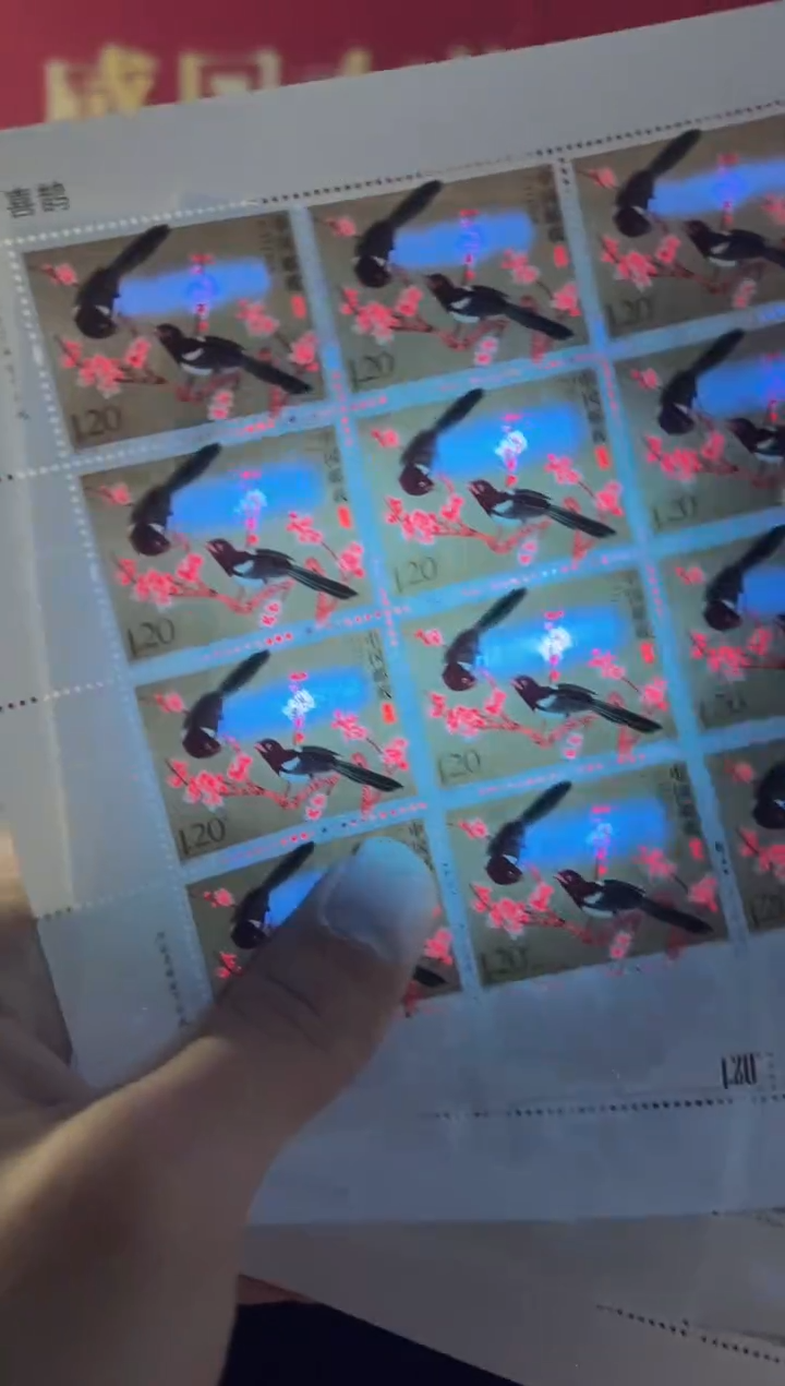 《爱情鸟》大版票邮票