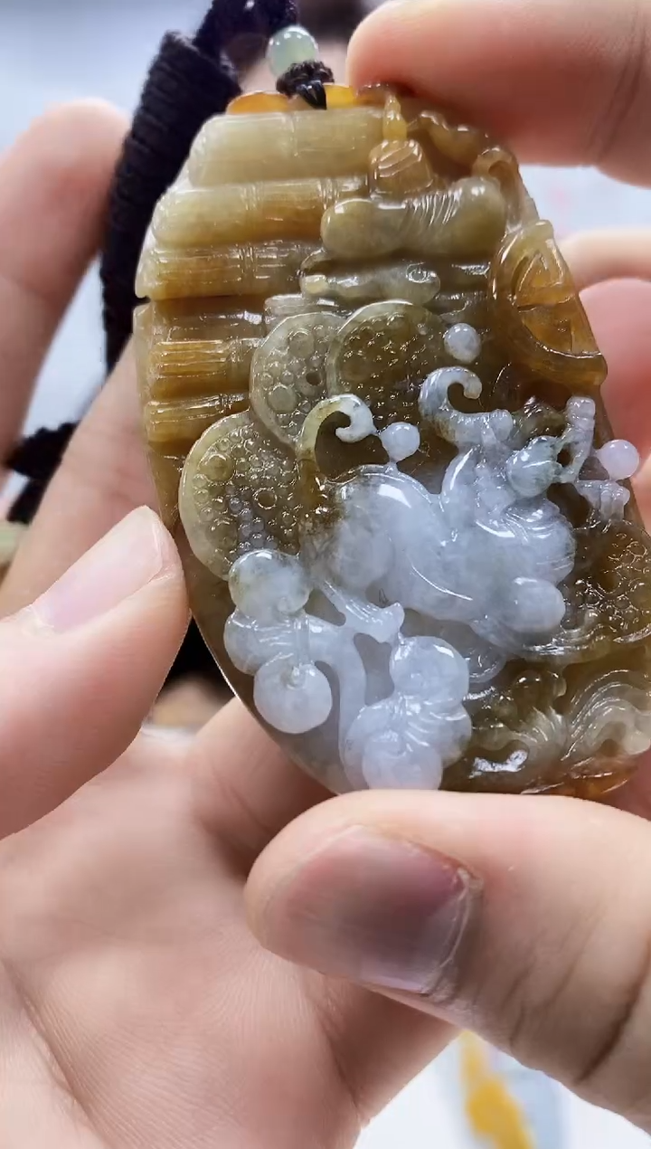 未镶嵌定制翡翠4829bb-毛货挂件54