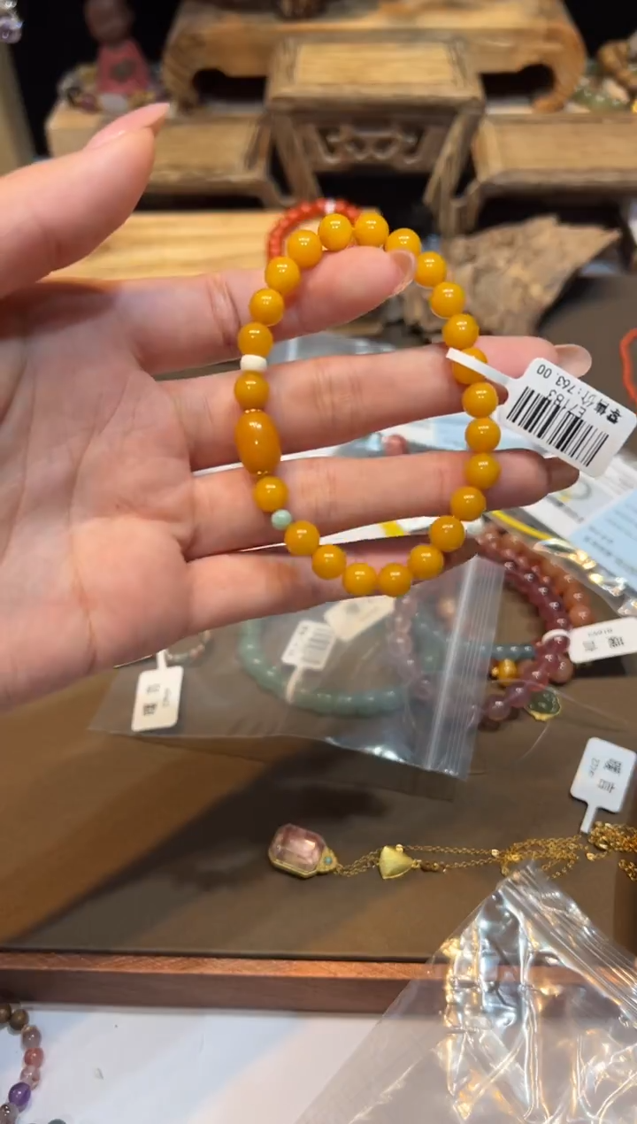 手链琥珀未镶嵌手饰@@E7183