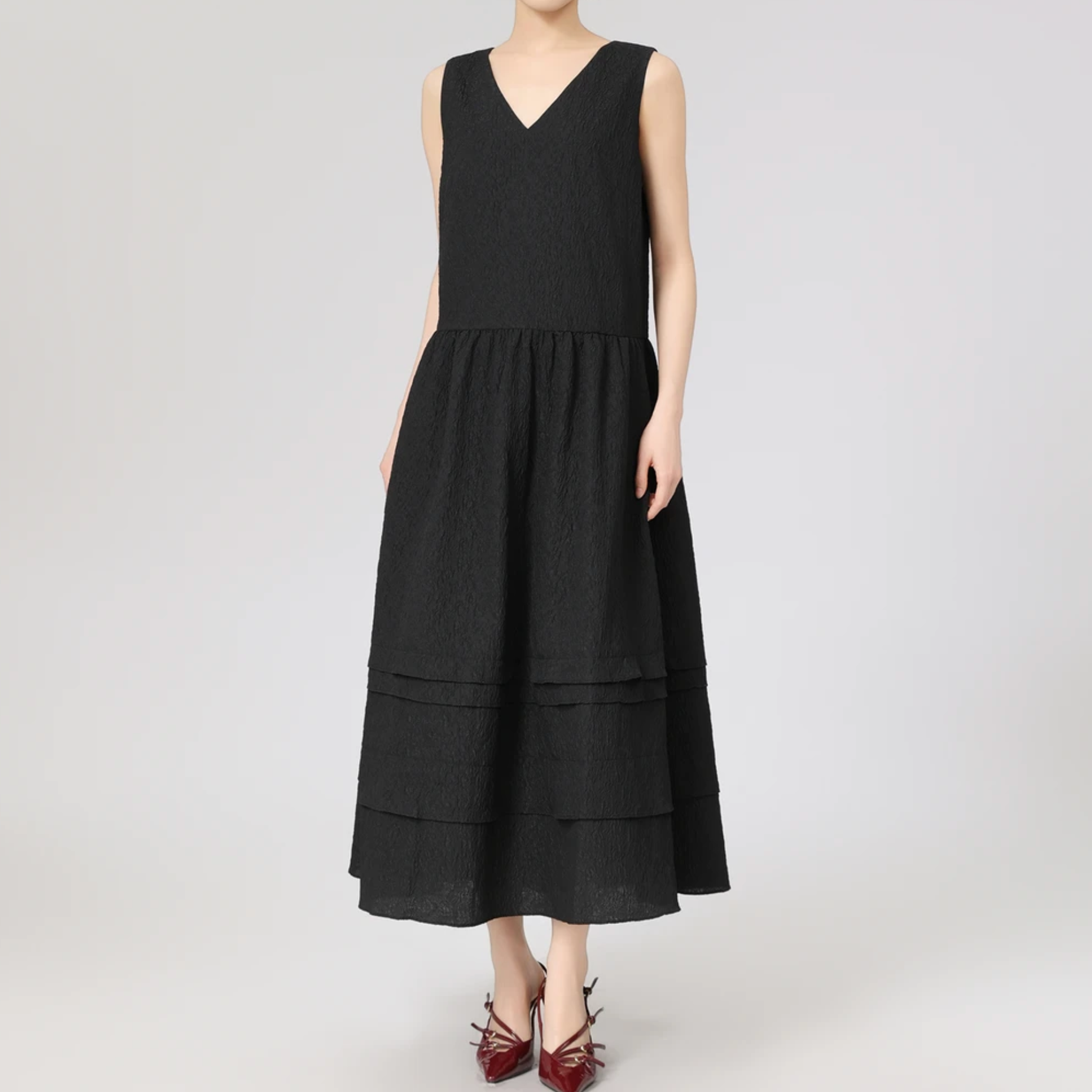 GIRDEAR/哥弟新款无袖气质时尚休闲复古显瘦女士连衣裙150027