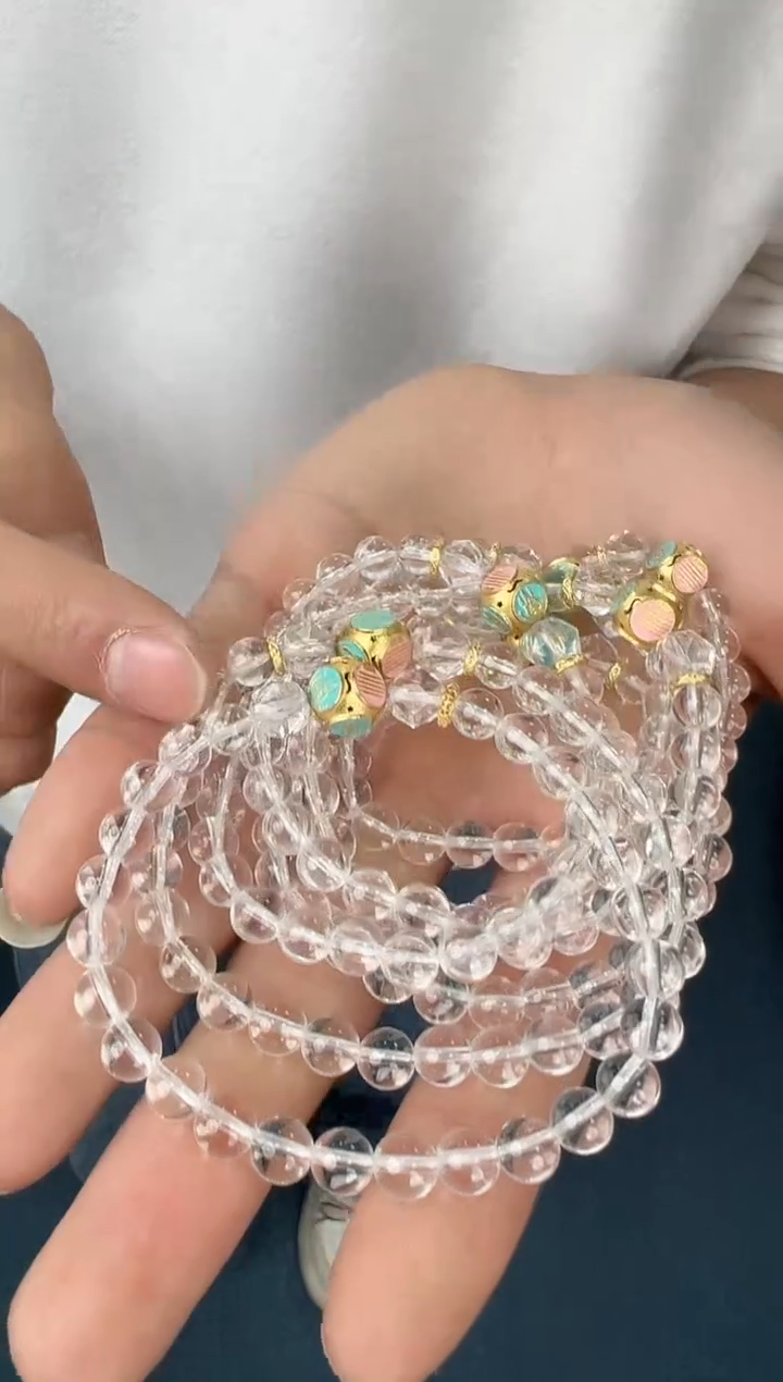 【闪购商品】水晶手串银S925镶嵌0112s011多样性发一