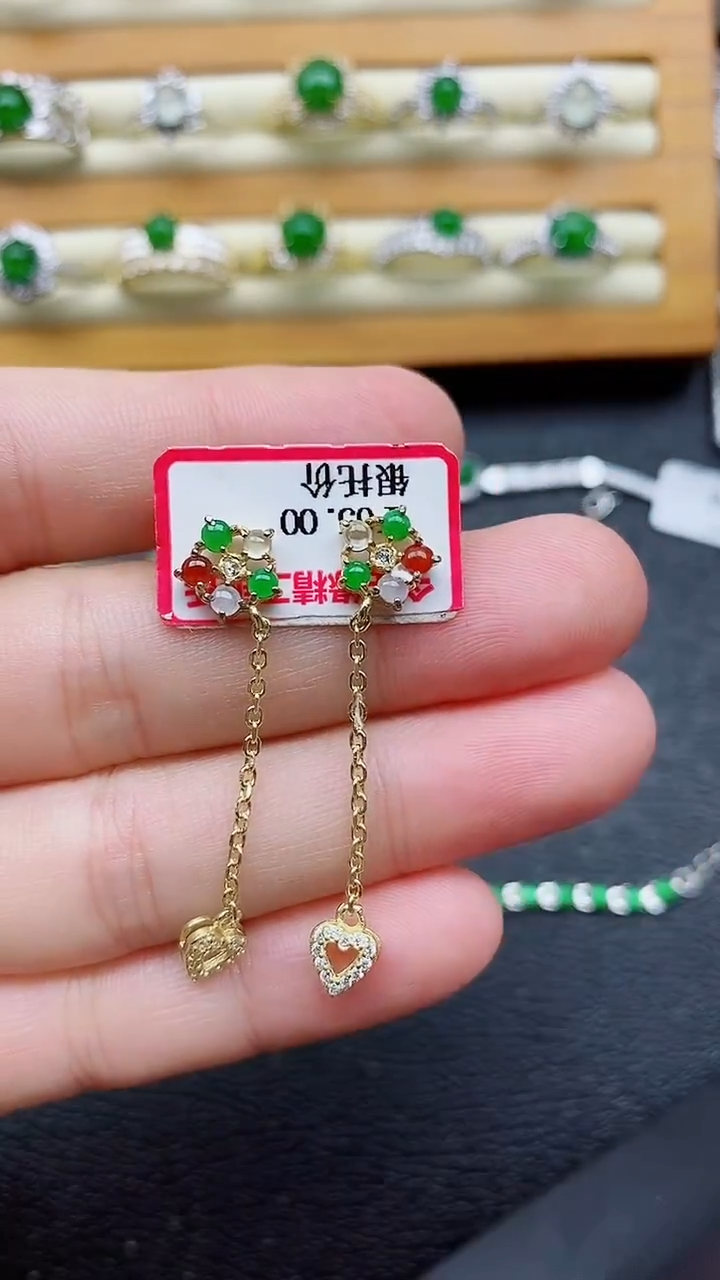 银S925镶嵌戒指翡翠1