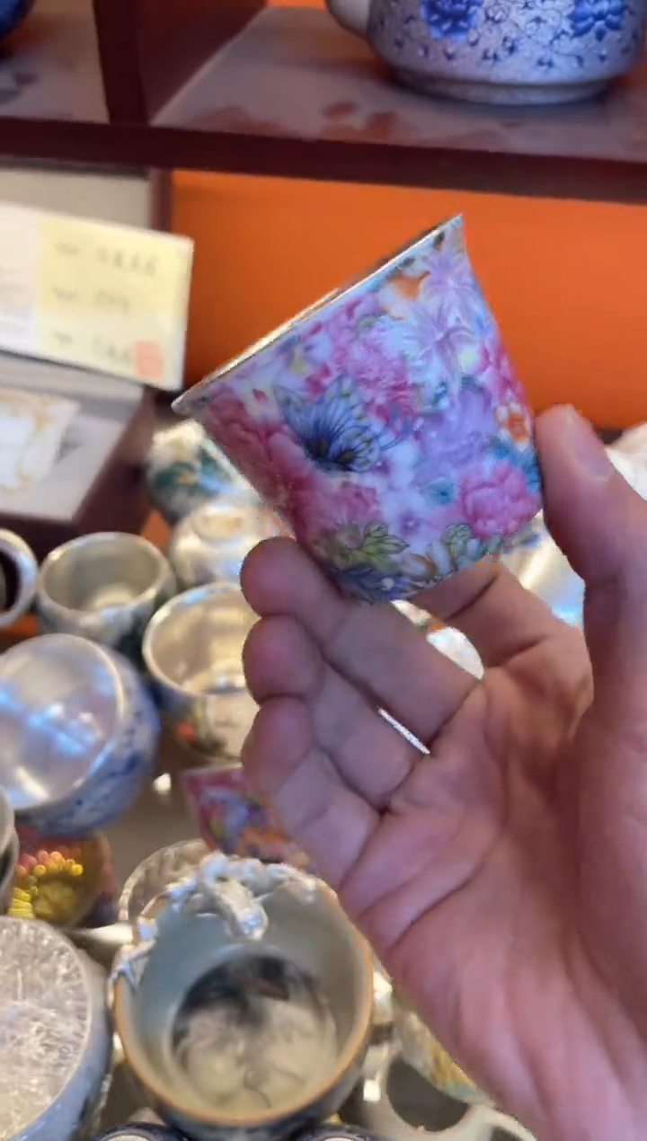 【闪购商品】瓷片@@@@@@@@@@@@珐琅彩银杯