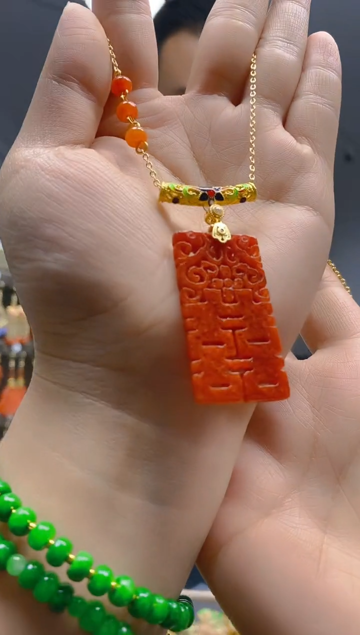 【闪购商品】翡翠耳饰合金0187翡翠锁骨链