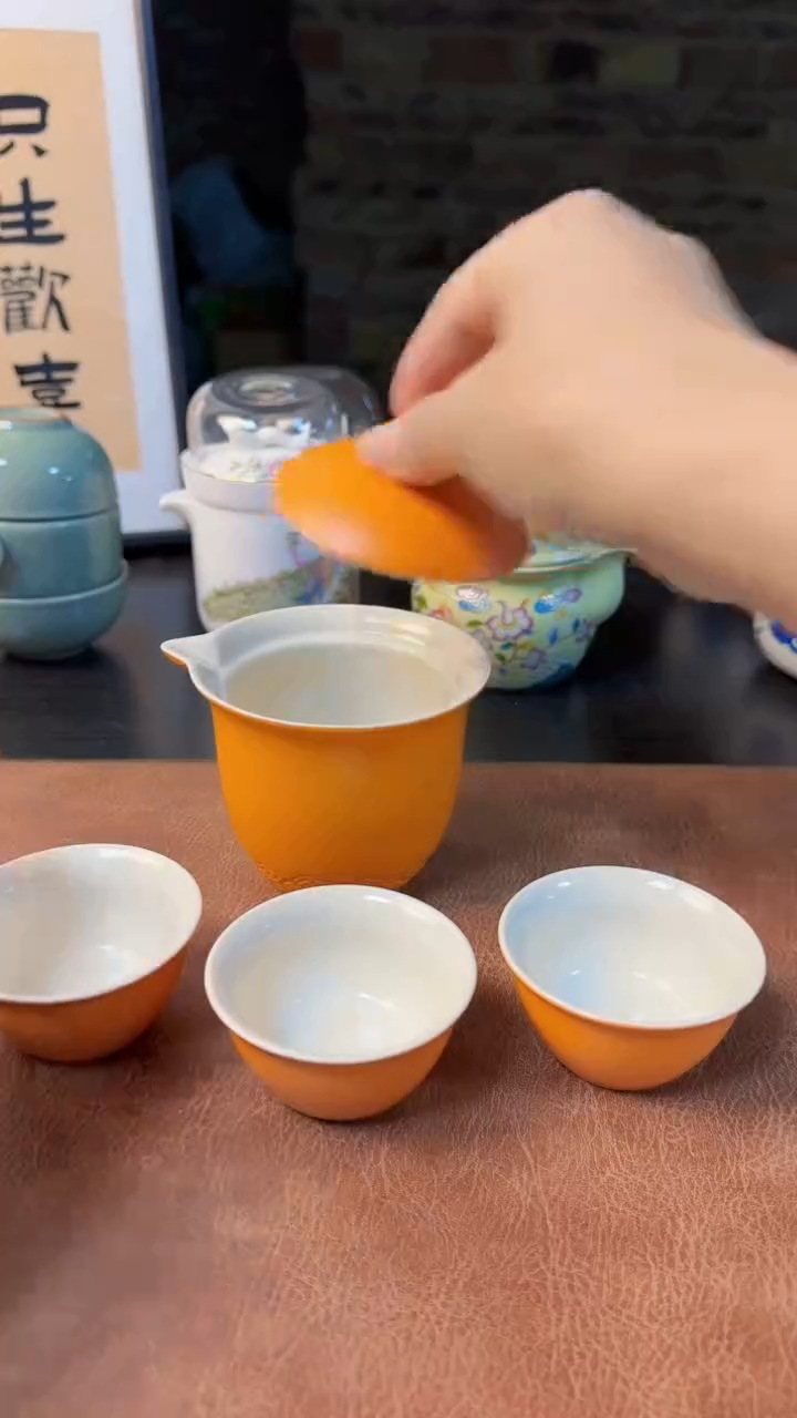 【闪购商品】杯德化白瓷，快客茶具
