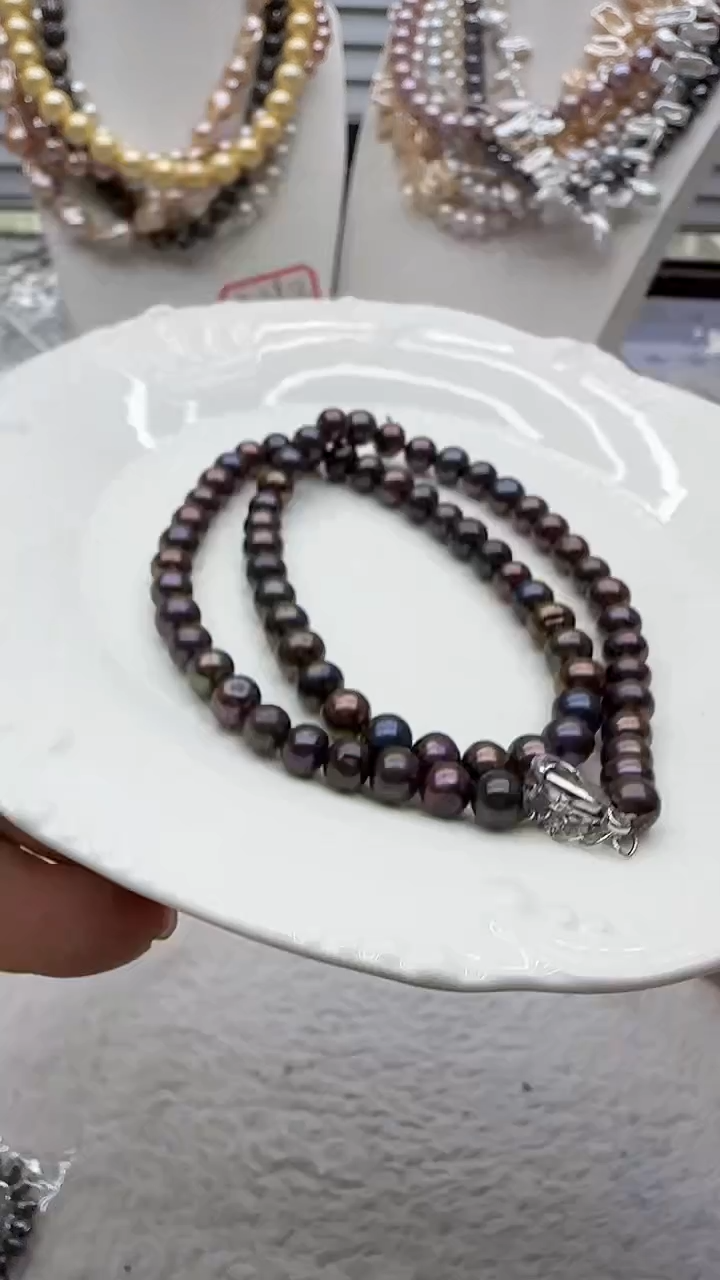 淡水珍珠未镶嵌套链3