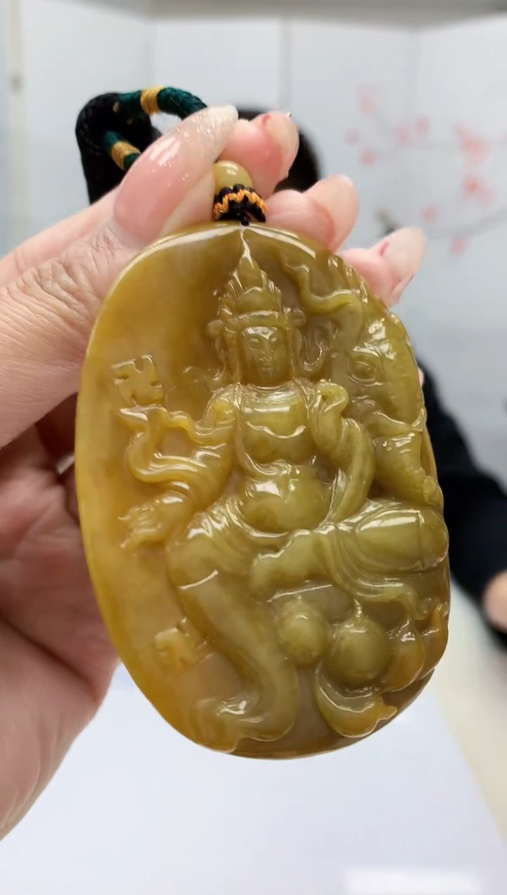 【闪购商品】定制翡翠未镶嵌5152MM-毛货挂件112