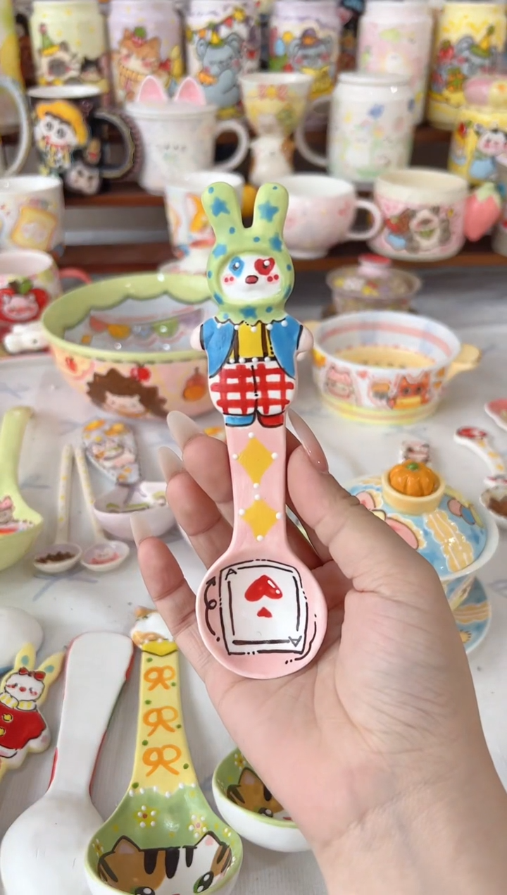 摆件陶是****呀景德镇陶瓷手绘微瑕