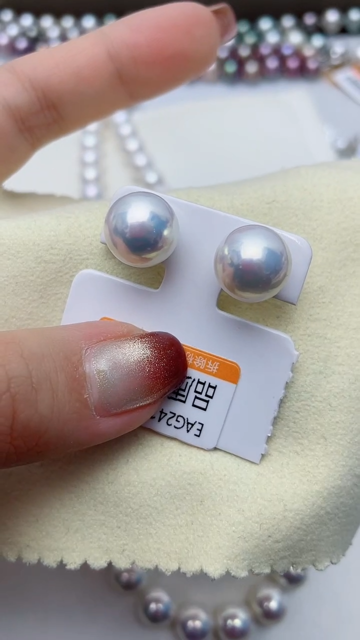 【闪购商品】淡水珍珠耳饰18K金镶嵌W25