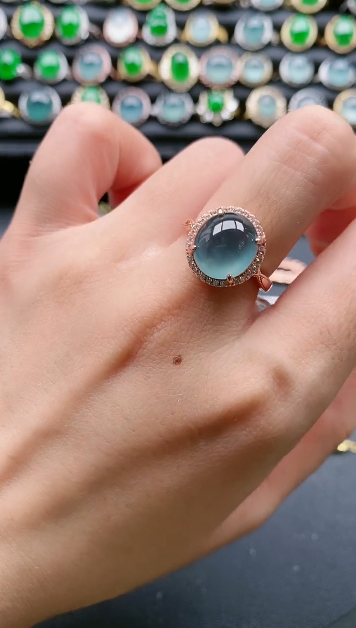 【闪购商品】翡翠戒指银S925镶嵌11111111