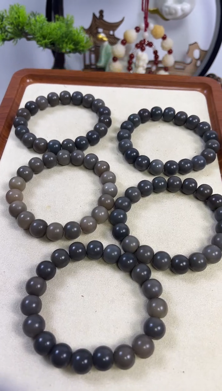 菩提根/象牙果手串13海盐蓝苹果