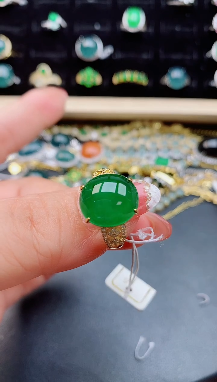 【闪购商品】翡翠戒指银S925镶嵌508505