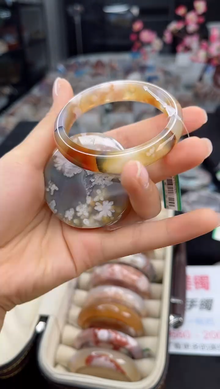 石英质玉手镯未镶嵌53圈口（赠送镯心）3005018