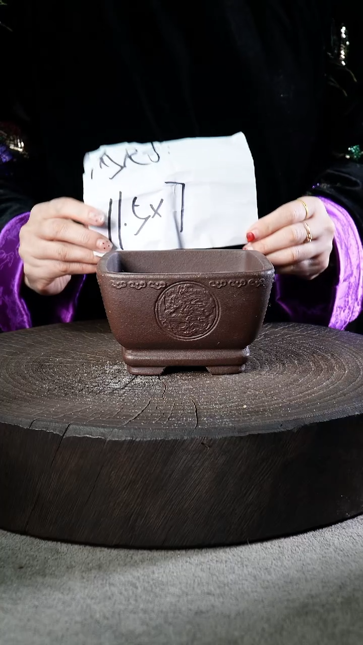 宜兴紫砂小花盆盆